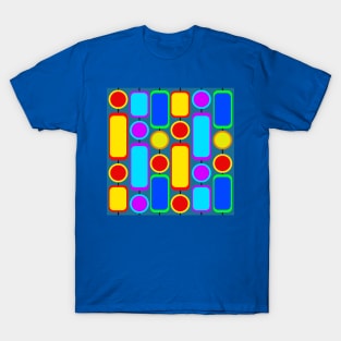 retro mid century modern colorful design T-Shirt